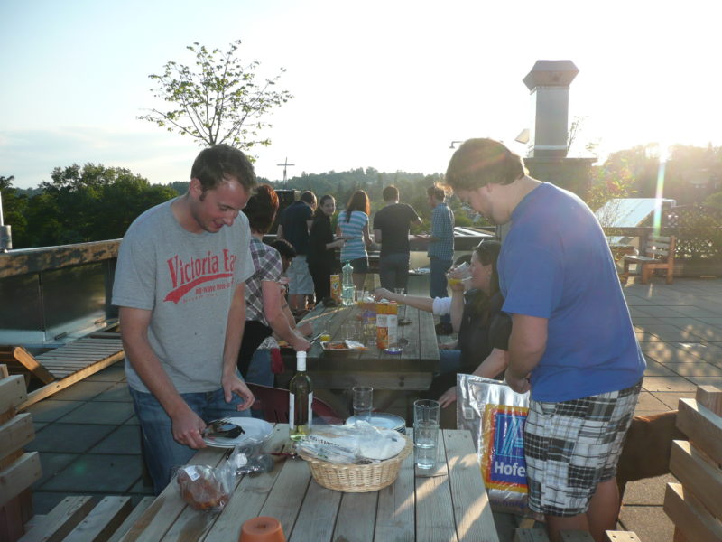 barbecue on rooftop